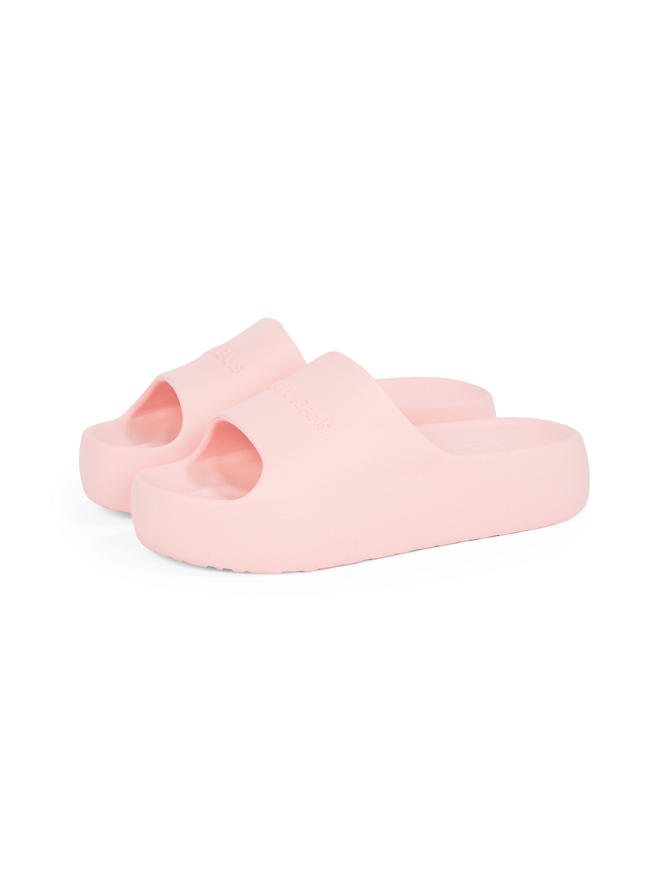 Tommy Jeans TJW CHUNKY POOL SLIDE ESS Pantolette, Plateau, Sommerschuh, Schlupfschuh, Bequemschuh, Logoschriftzug