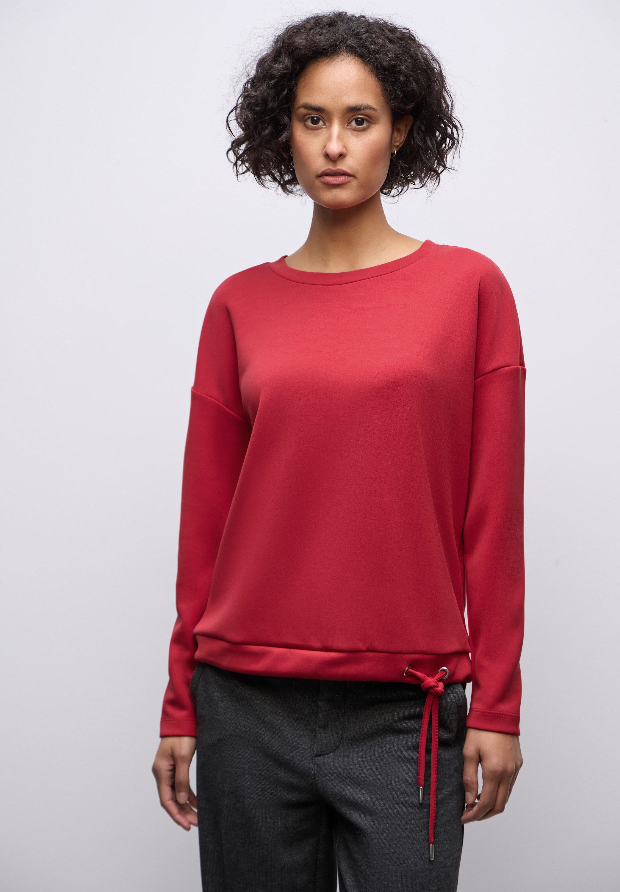 STREET ONE Langarmshirt mit Tunnelzug am günstig online kaufen