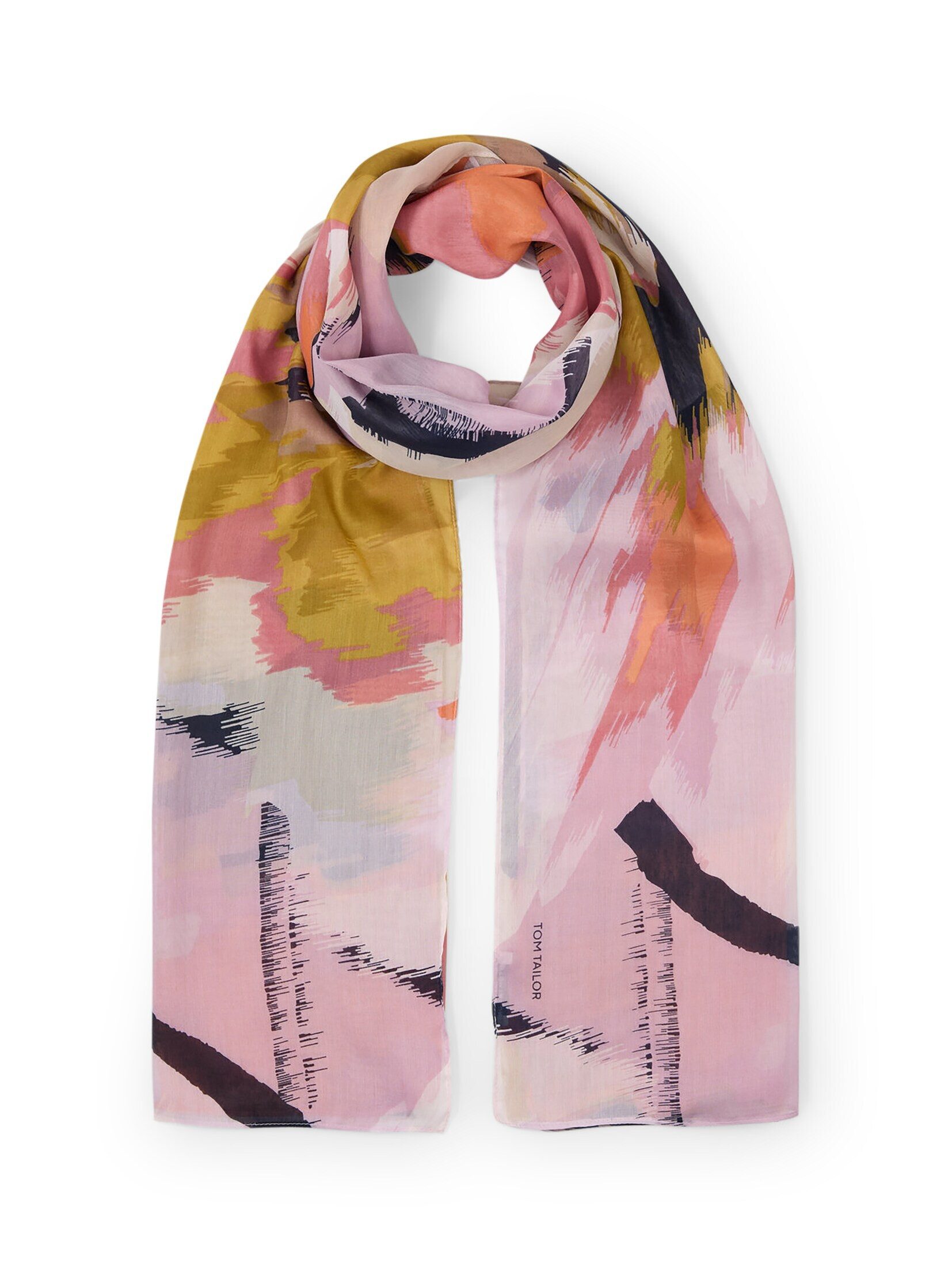TOM TAILOR Strickschal Accessoire, Schal mit Blumenmuster