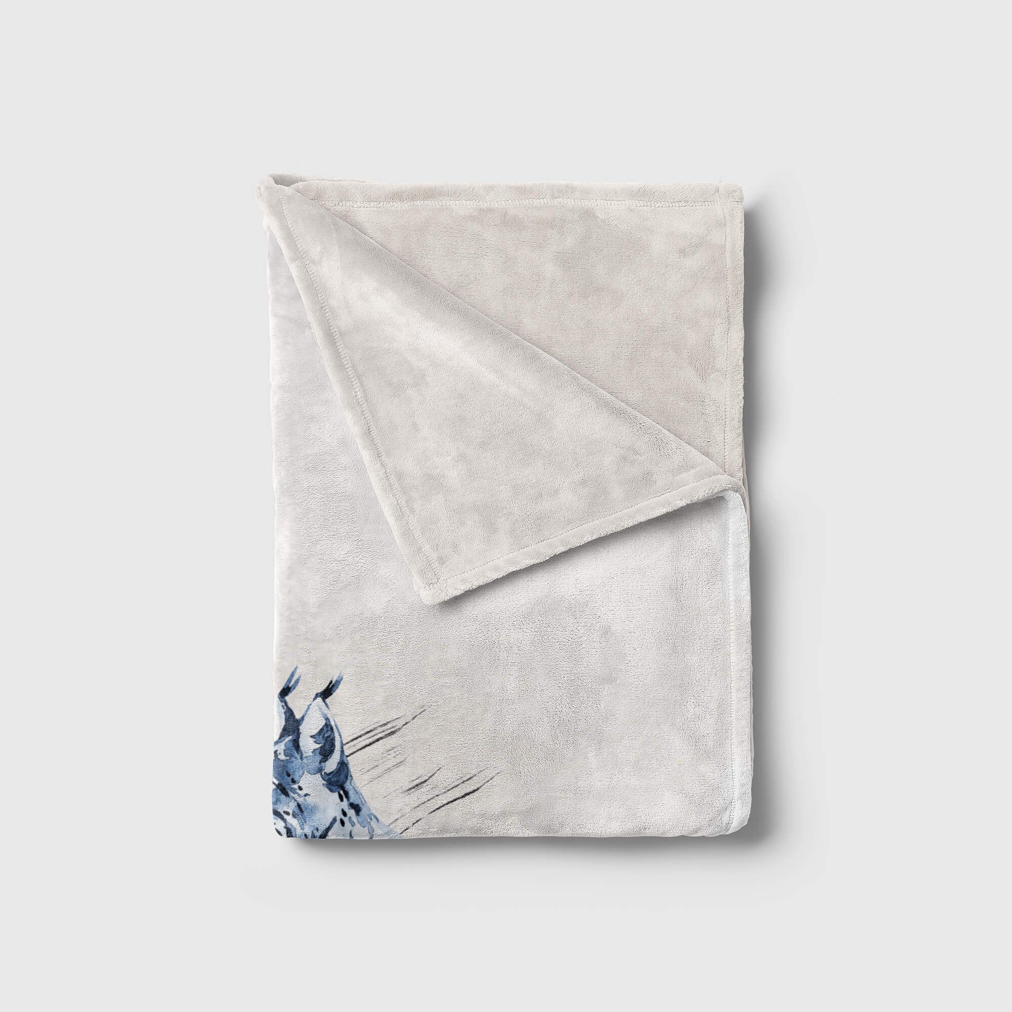 Sinus Art Handtücher Strandhandtuch Lux Baumwolle-Polyester-Mix Kuscheldecke Saunatuch Handtuch (1-St), Blumen, Wasserfarben Handtuch