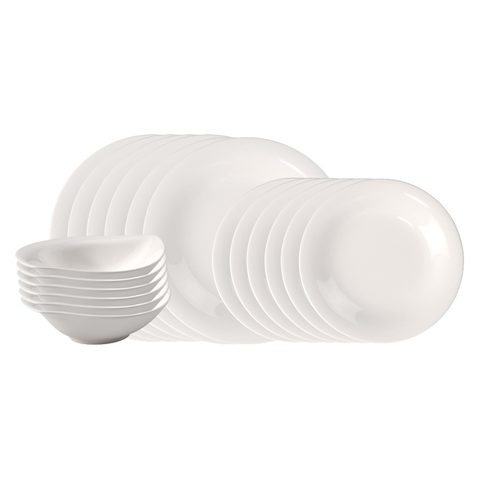 like. by Villeroy & Boch Kombiservice Essential Dinner-Set 18er Set (18-tlg), 6 Personen, Porzellan