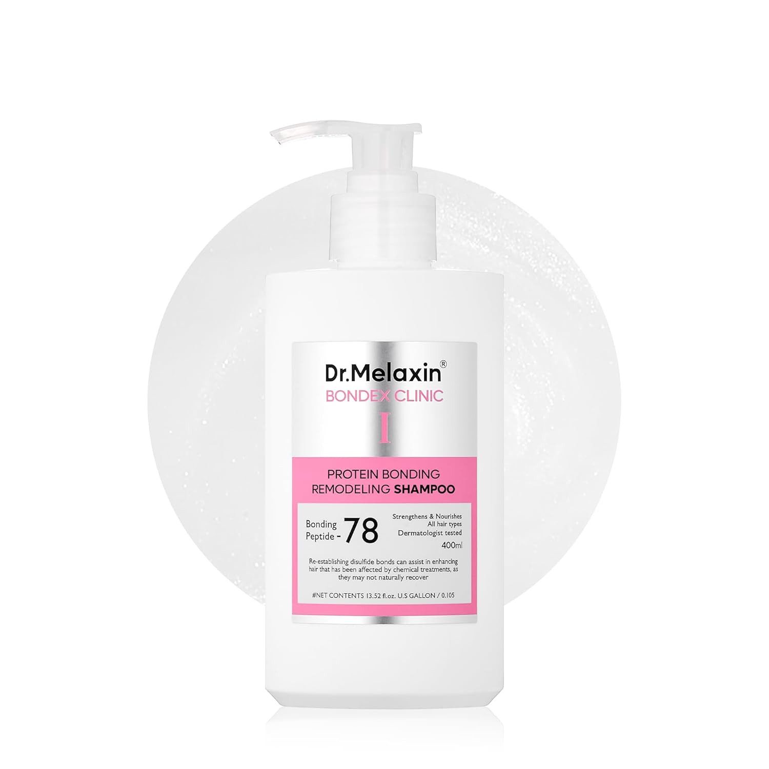 Dr.Melaxin Haarshampoo Bondex Protein Bonding Remodeling Shampoo 400 ml – K-Beauty Shampoo, mit Bonding Peptide-78, Pflanzen-Protein, Arganöl – Salon-, inspiriertes Bonding-Shampoo mit Bonding Peptide-78 & 16 Aminosäuren