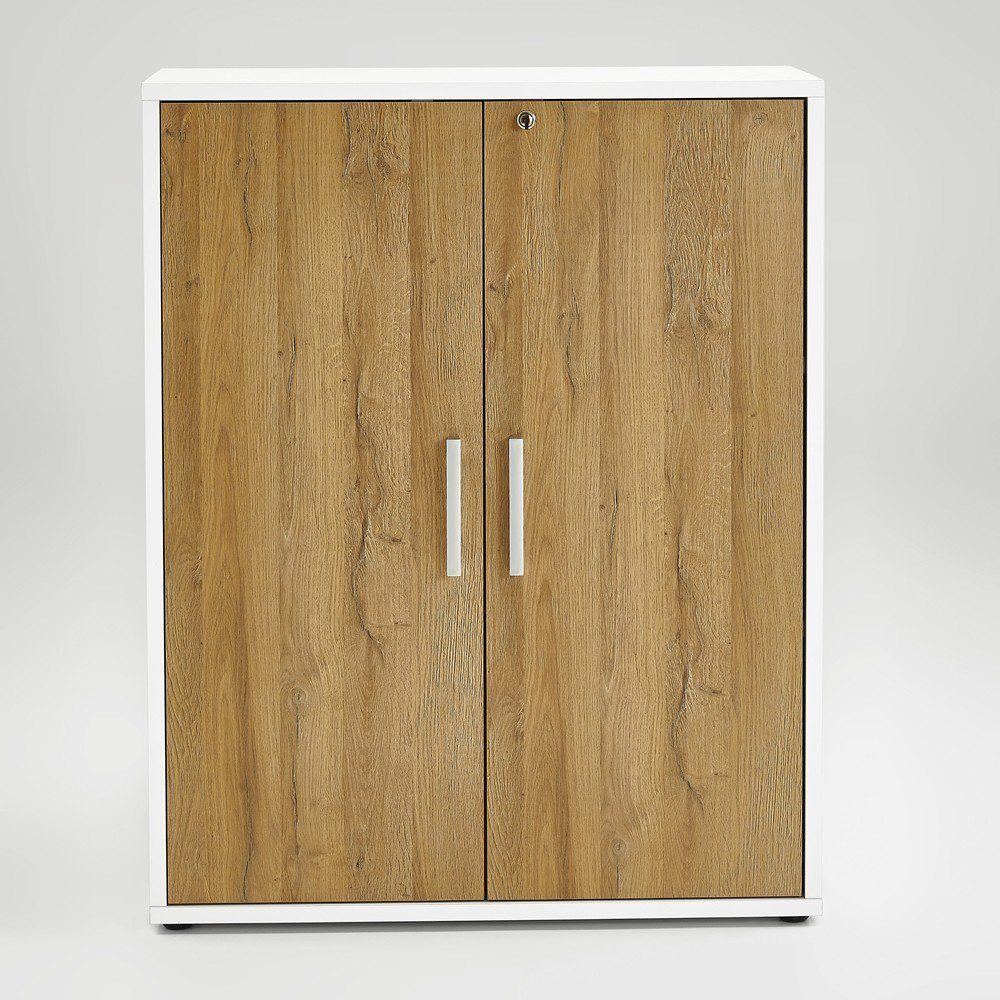 Lomadox matt Türensatz weiß mit 183/112,5/40cm COLUMBUS-10, - Aktenregal
