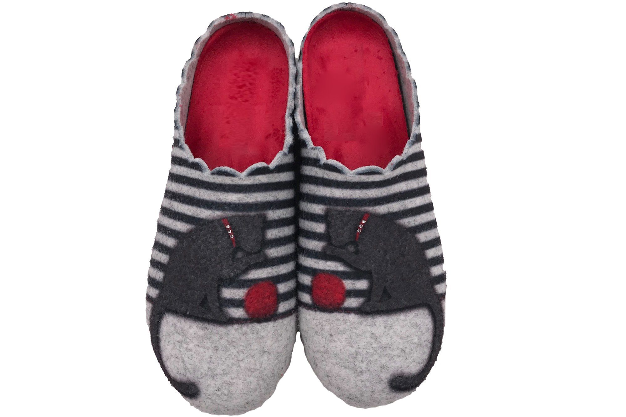 PADERO Damen Pantoffel Filz Hausschuh