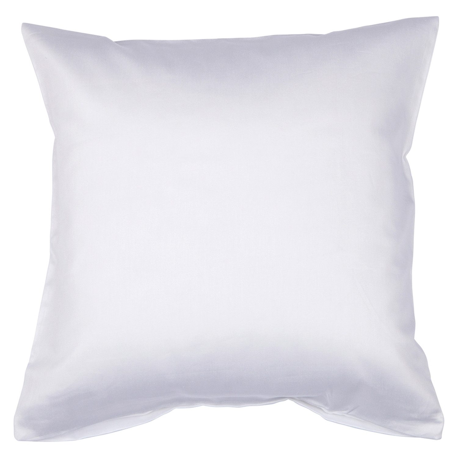 Janine Dekokissen Mako-Satin-Kissenhülle LENI, Weiß, B 40 cm, Kissenhülle ohne Füllung, 1 Stück