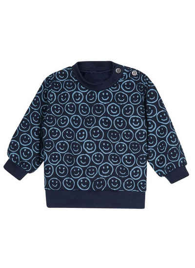 Trigema Sweatshirt TRIGEMA Sweatshirt mit fröhlichem Smiley-Muster