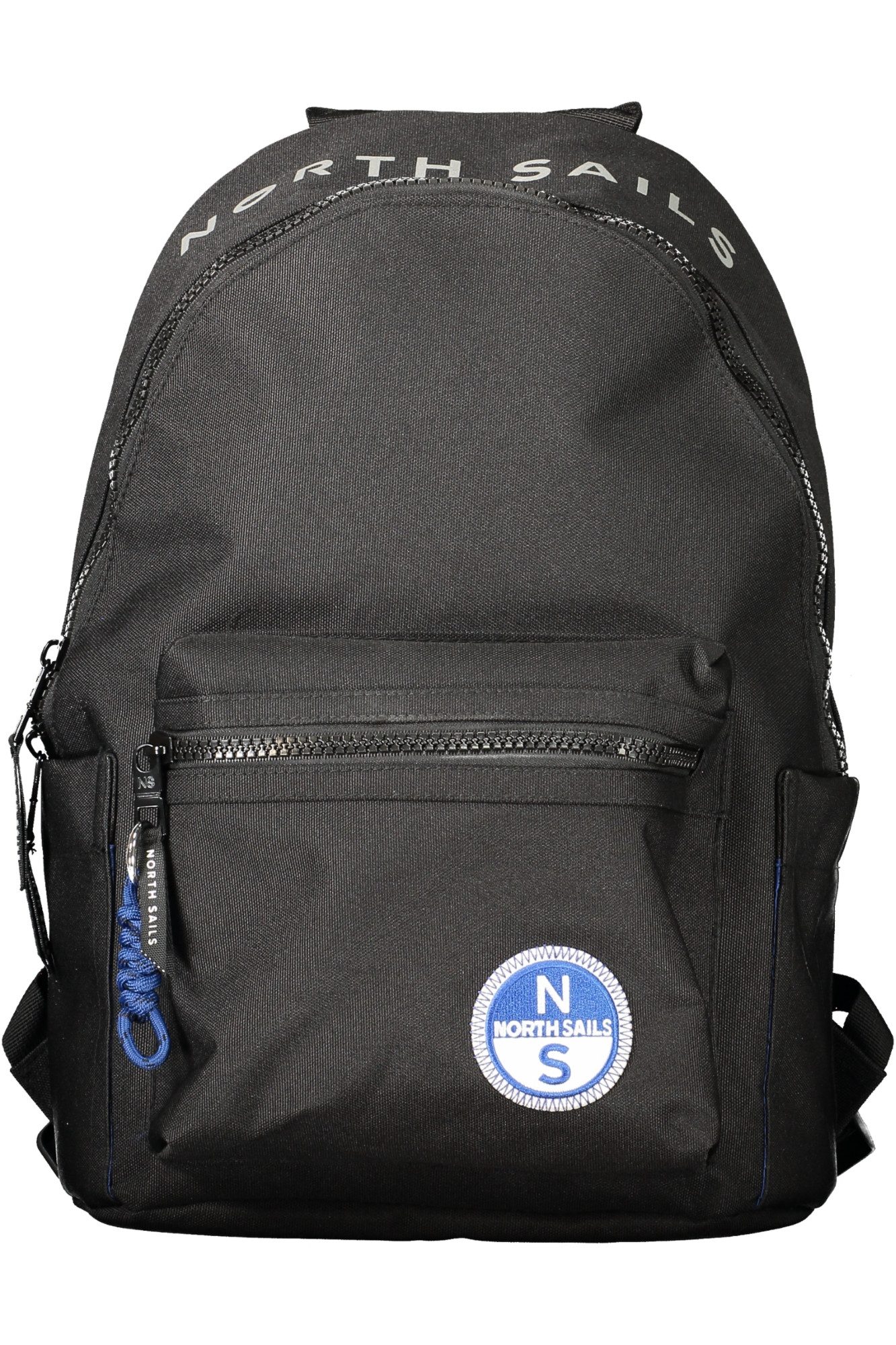 North Sails Rucksack, Schwarzer Herren-Rucksack mit Laptopfach und abnehmbarem Schlüsselanh