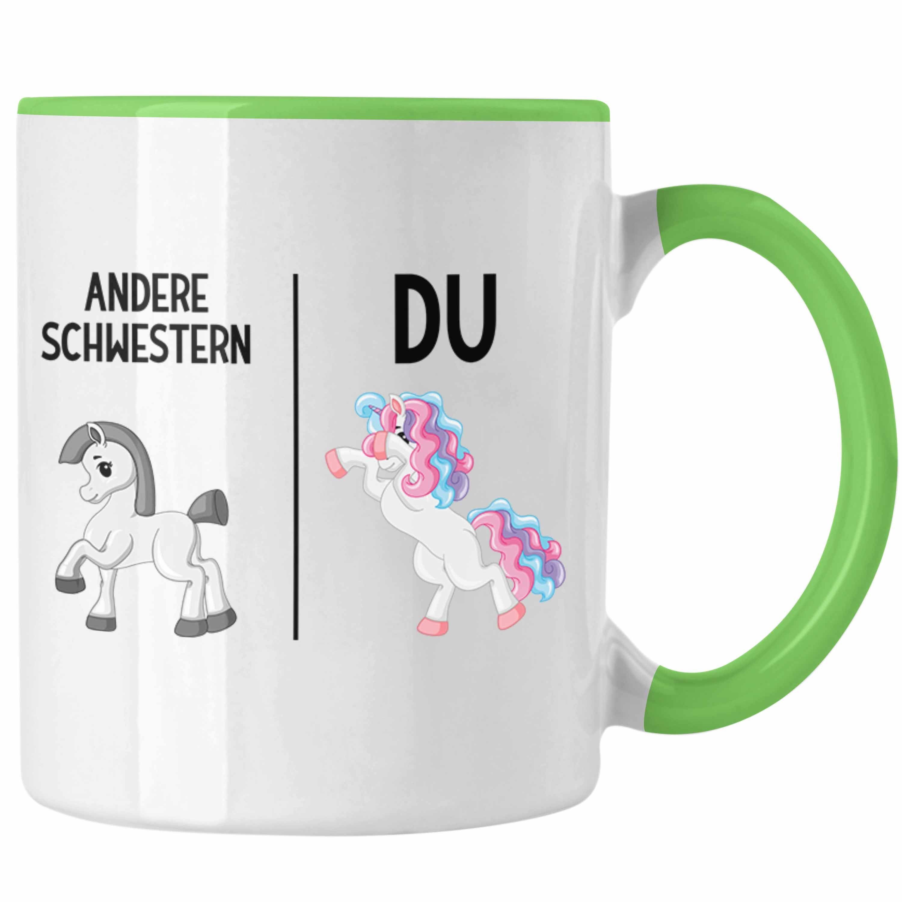 Geschenk Tasse Spruch Tassen mit Trendation Geschenkideen für Tasse Grün Schwester Trendation Beste - Geburtstag Schwester