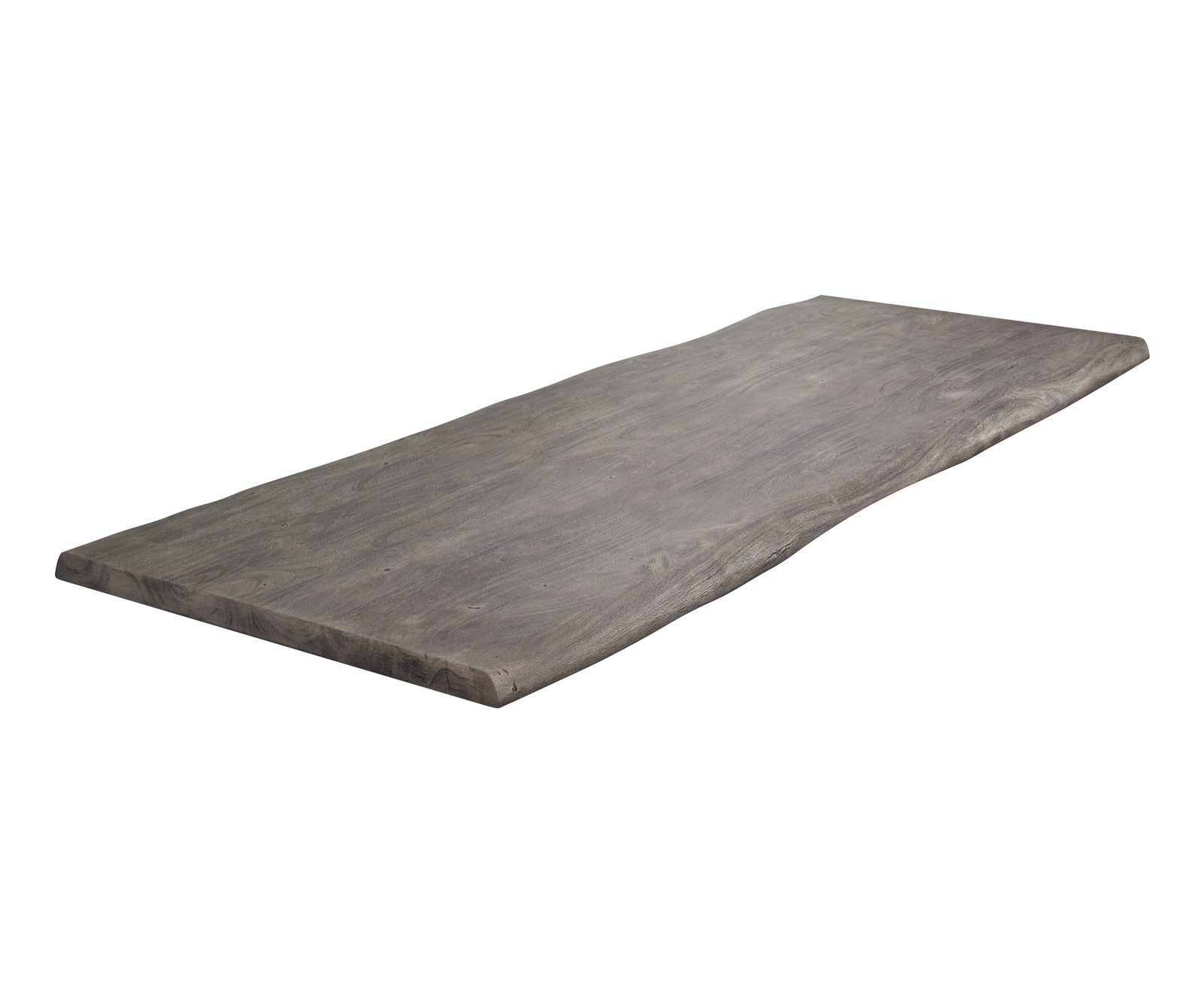 DELIFE Esstischplatte Edge, Akazie Platin 260x100cm XL Live-Edge