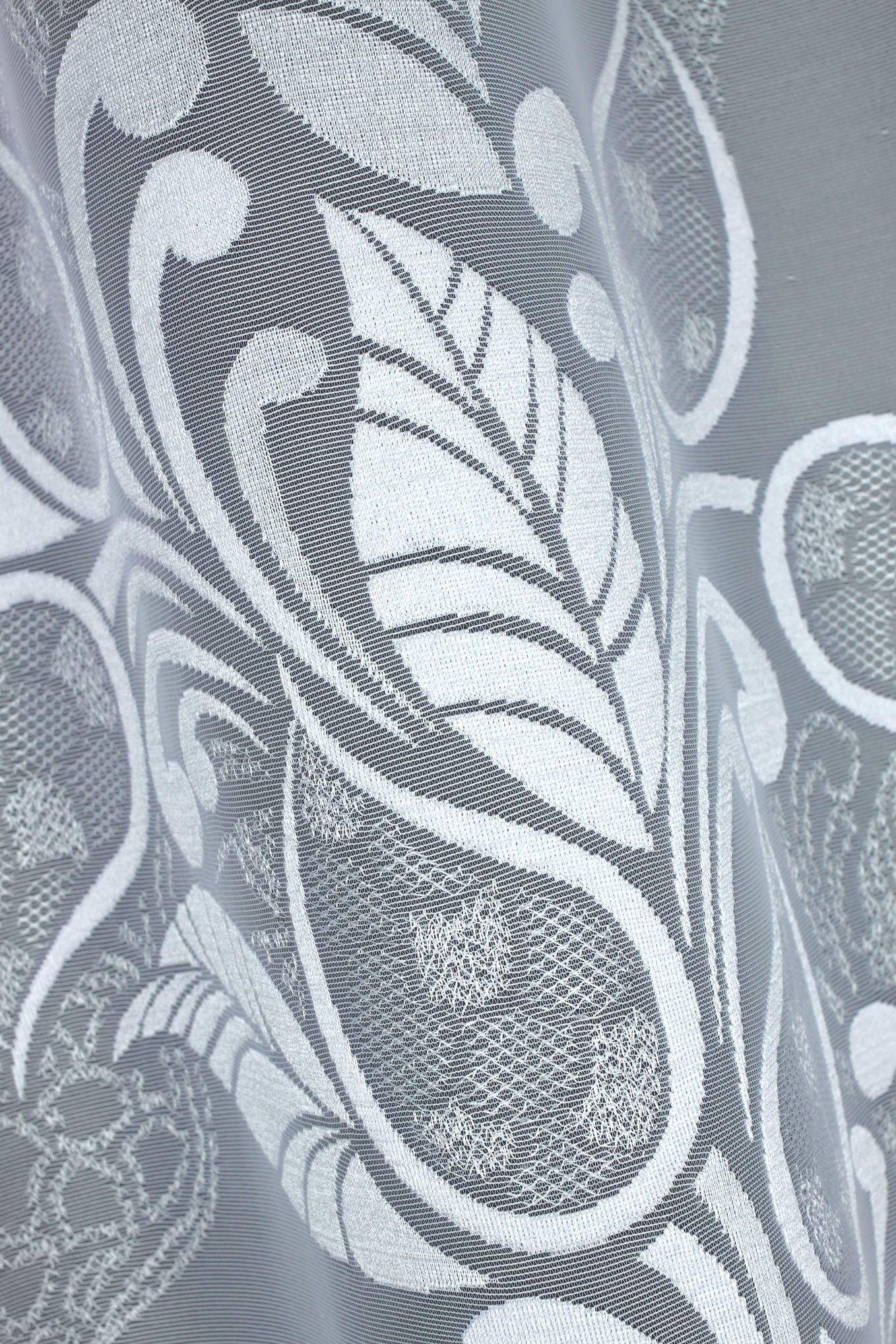 HAFT Bogenstore 25041, halbtransparent, Jacquard-Stoff, Kräuselband günstig online kaufen