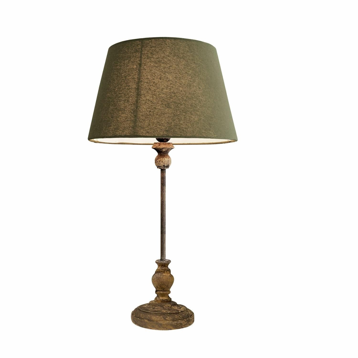 Mirabeau Tischleuchte Tischlampe Karlora grün/antikbraun günstig online kaufen