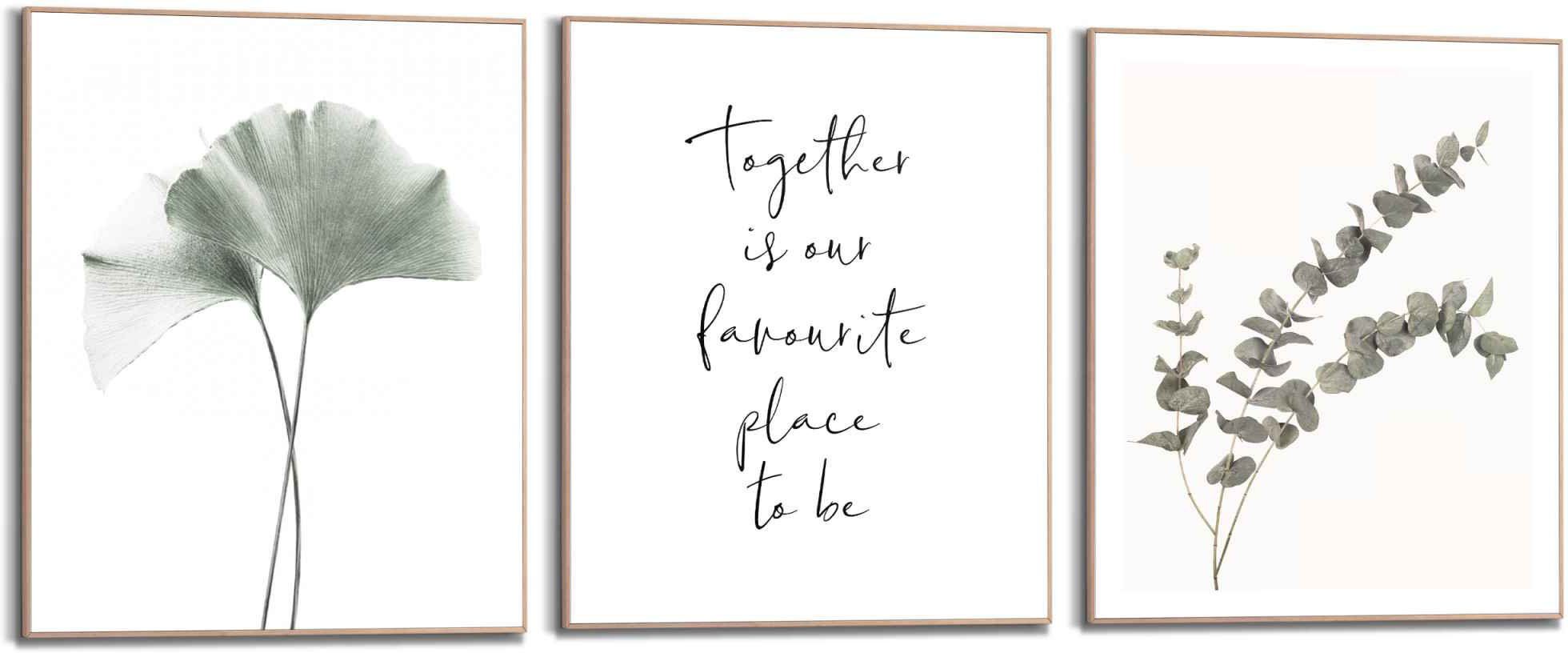 Reinders! Wandbild Zusammen Eukalyptus - Pflanze - Ginkgo - Natur - Liebe, günstig online kaufen