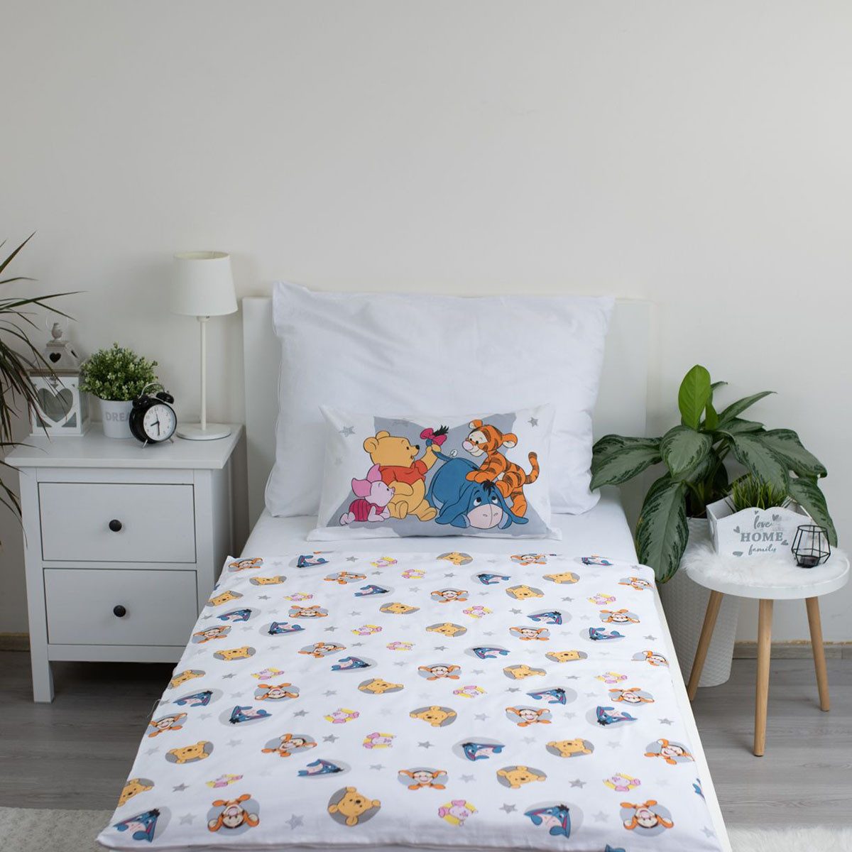 Disney Kinderbettwäsche Disney Winnie Puuh Babybettwäsche 100 x 135 + 40 x 60 cm Baumwolle, Renforcé, 2 teilig