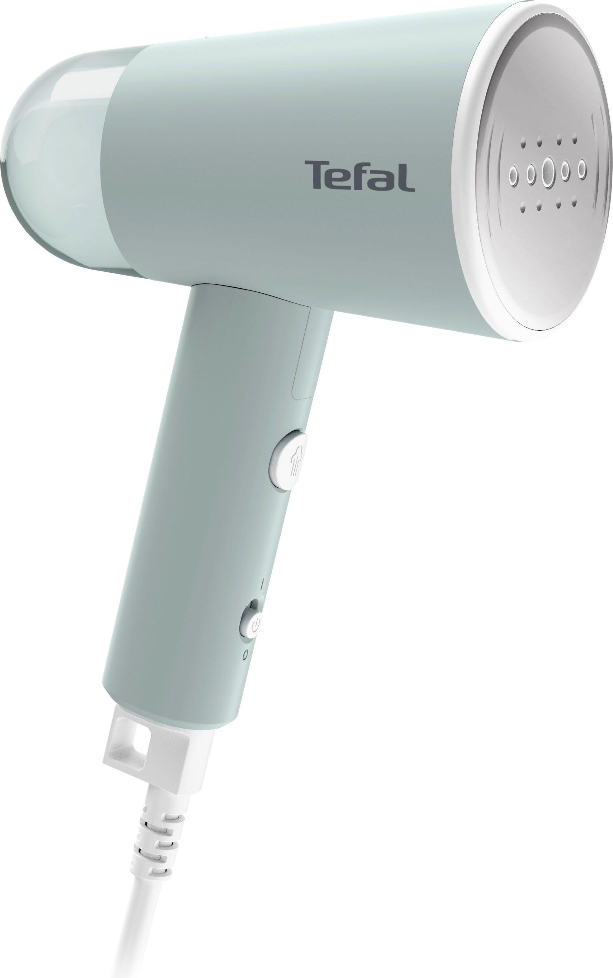 Tefal Dampfbürste DT1034 Origin Travel Dampfglätter, 1200 W, 20 g/Min. Dampfabgabe, 1200 W, klappbar, einsatzbereit in 25 Sekunden, 70 ml Tank, Weiß/Eukalyptus