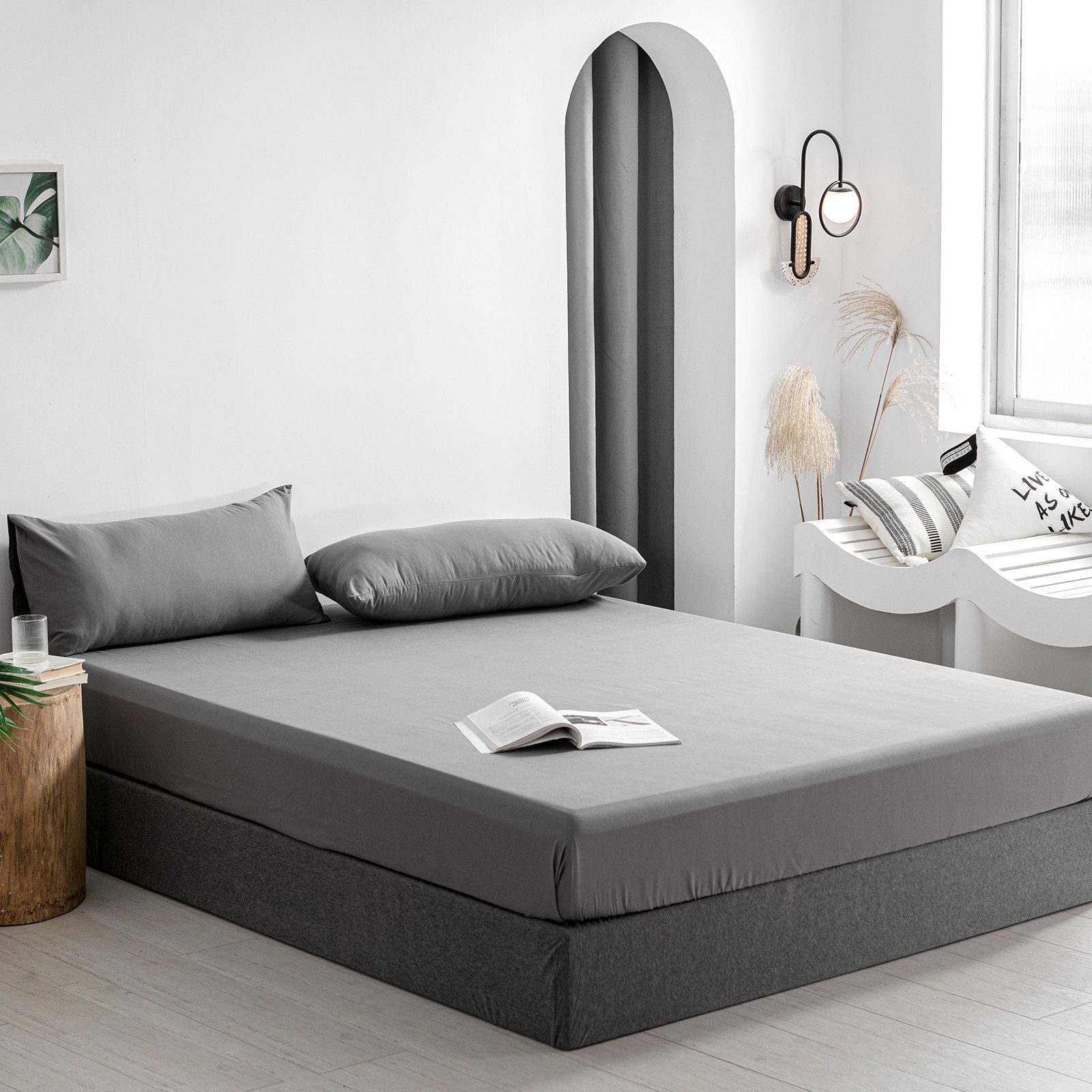 Good Nite Spannbettlaken Bettlaken, 30 cm Tief, Polyester, Weich, Atmungsaktiv, Waschbar, Gummizug: Rundum Elastisches Band, Für bett 90 x 200,Matratzen bis 30 cm Höhe, Elastisch, Rundumgummizug