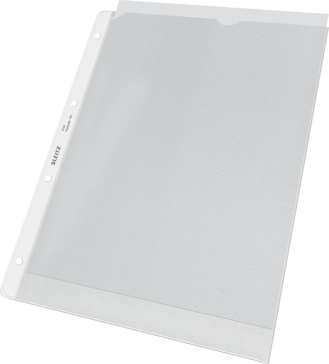 LEITZ Prospekthülle Premium Showtas A4, 30 % recyceltes Polypropylen, 0,13 mm Folie, 4-fach, Aufnahme für 10 V