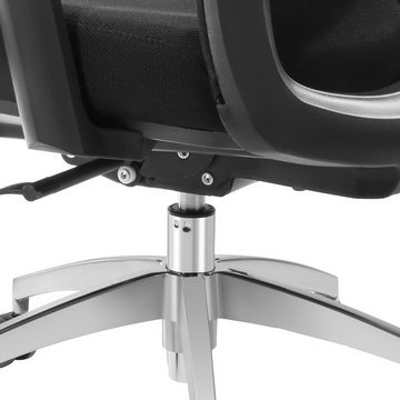 VEVOR Bürostuhl Schreibtischstuhl mit Verstellbarer Kopfstütze 40 mm