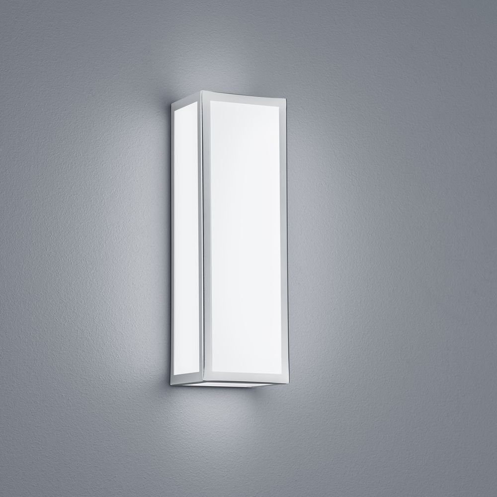 click-licht Spiegelleuchte LED Wandleuchte Zelo in Chrom und Transparent-satiniert 12W 750lm IP44, keine Angabe, Leuchtmittel enthalten: Ja, fest verbaut, LED, warmweiss, Badezimmerlampen, Badleuchte, Lampen für das Badezimmer
