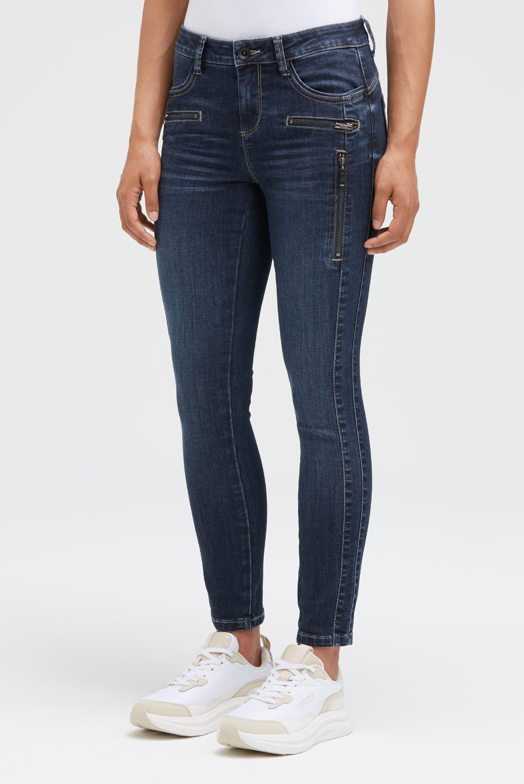 SOCCX Slim-fit-Jeans mit normaler Leibhöhe