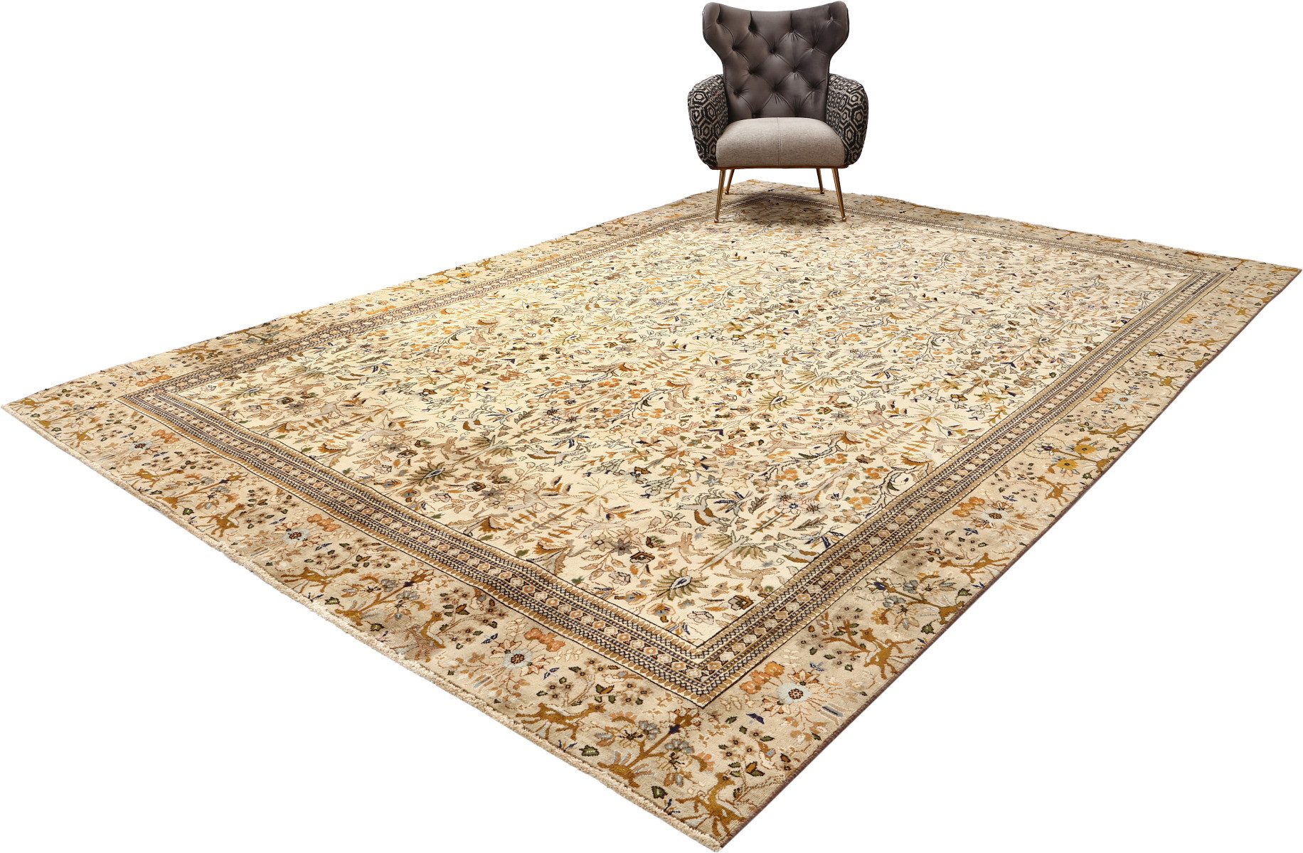 Carpet Avenue Teppich Tabriz Tabatabai Patina 373x273, Rechteck, Höhe: 7 mm