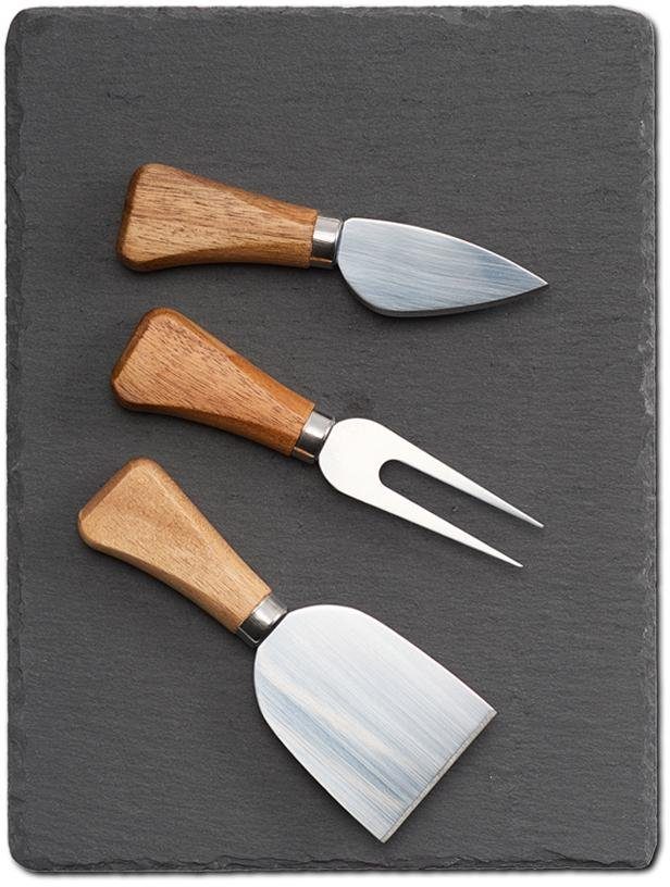 Zeller Present Käsebrett, Massivholz, (Set), vierteilig in Geschenkbox