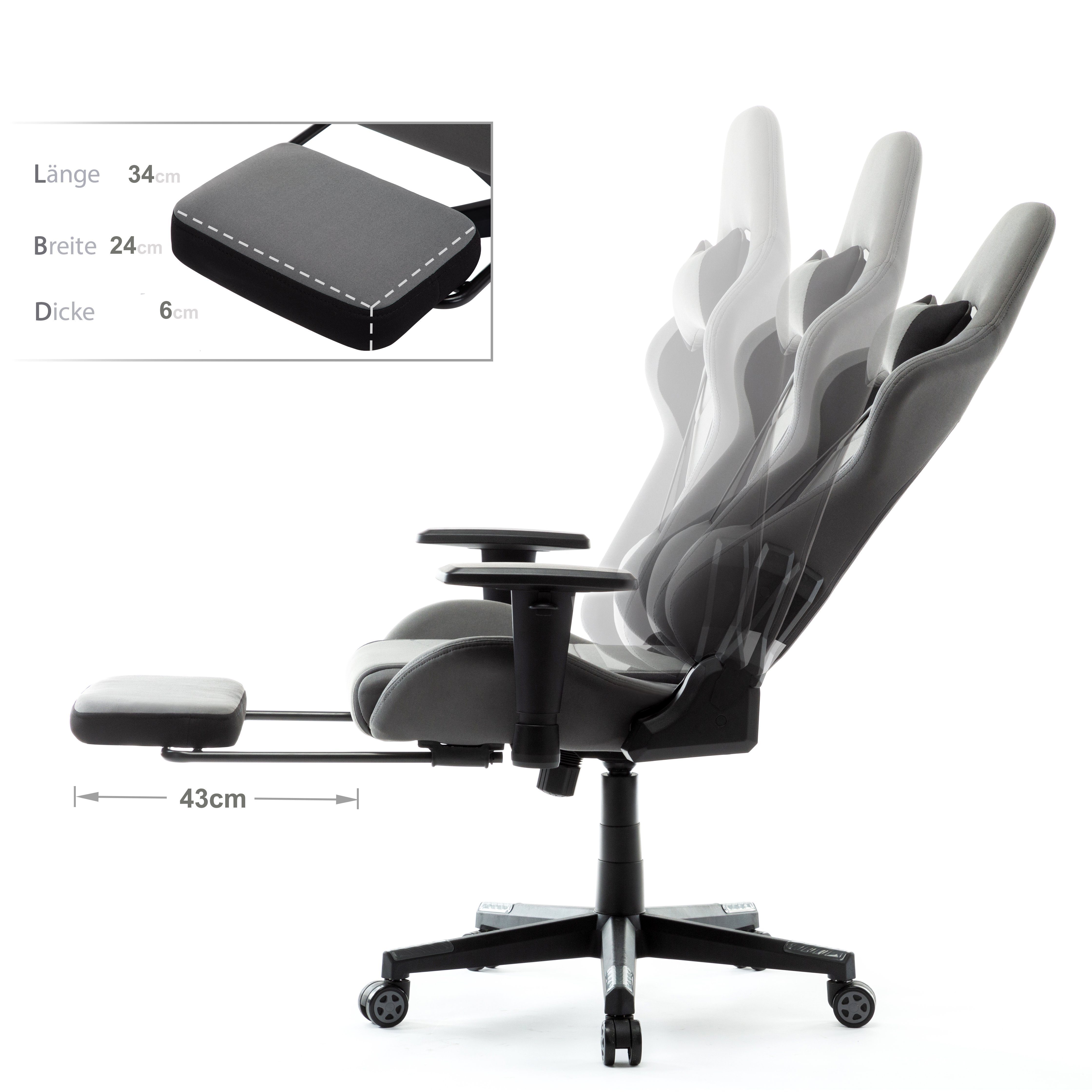 WM Intimate Hoher Gaming Fußstütze und Rückenlehne mit Chair, Heart