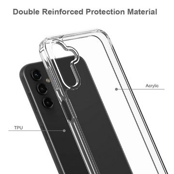 CoverKingz Handyhülle Hülle für Samsung Galaxy A14 4G/5G Handy Case Hybrid Silikon Bumper 17,27 cm (6,8 Zoll), Handyhülle Schutzhülle Transparent Hybrid Silikonhülle