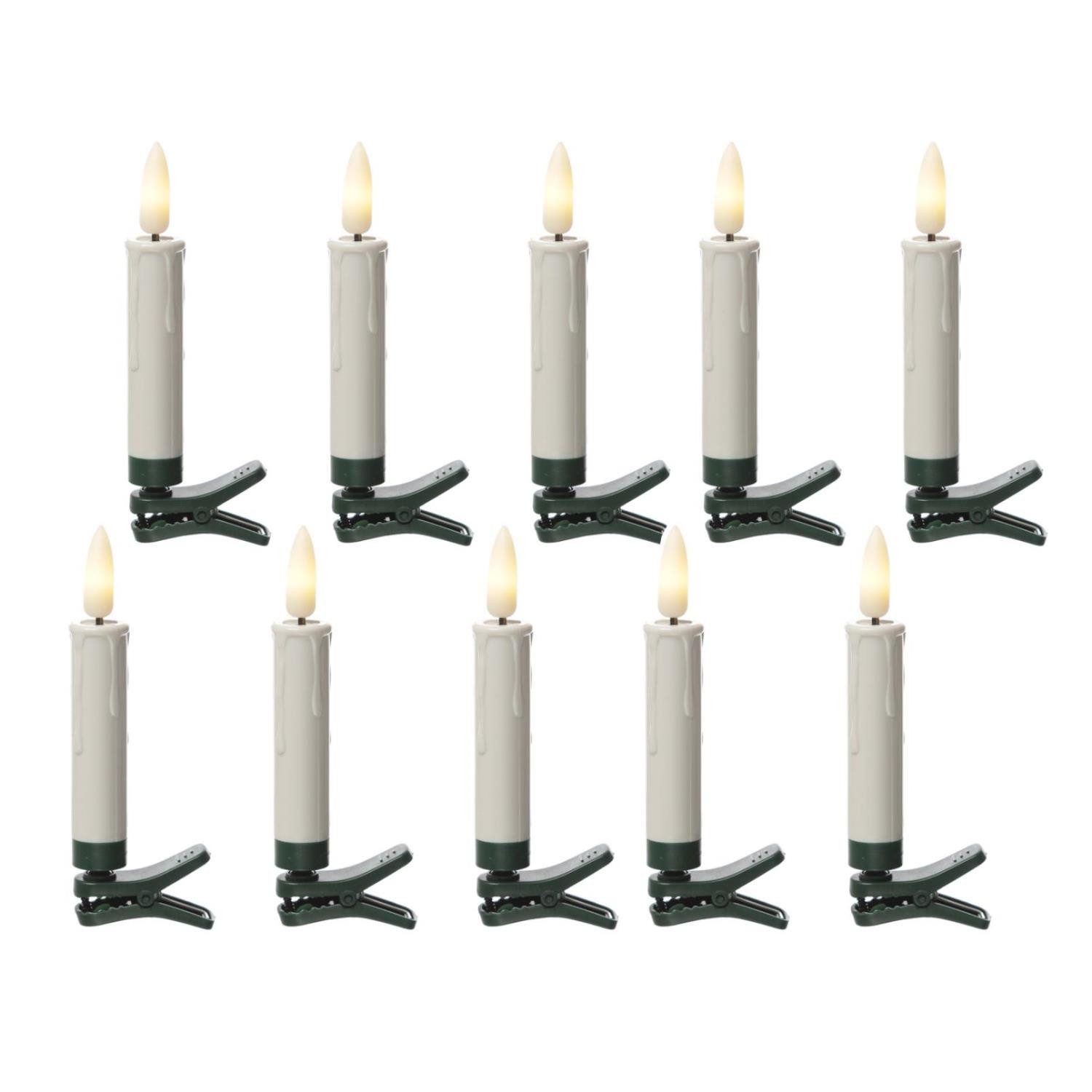 MARELIDA LED-Christbaumkerzen Baumkerzen mit Clip 10 günstig online kaufen