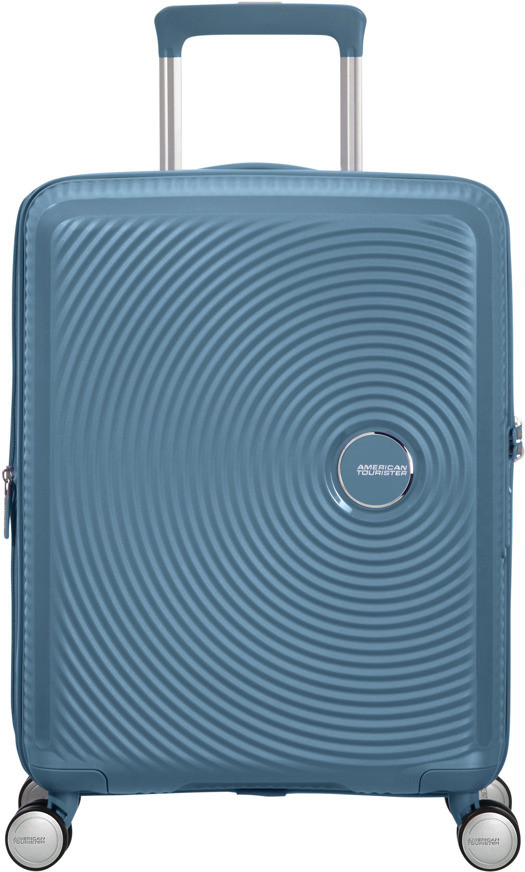 American Tourister® Hartschalen-Trolley Soundbox, 55 cm, 4 Rollen, mit Volumenerweiterung Stone Blue