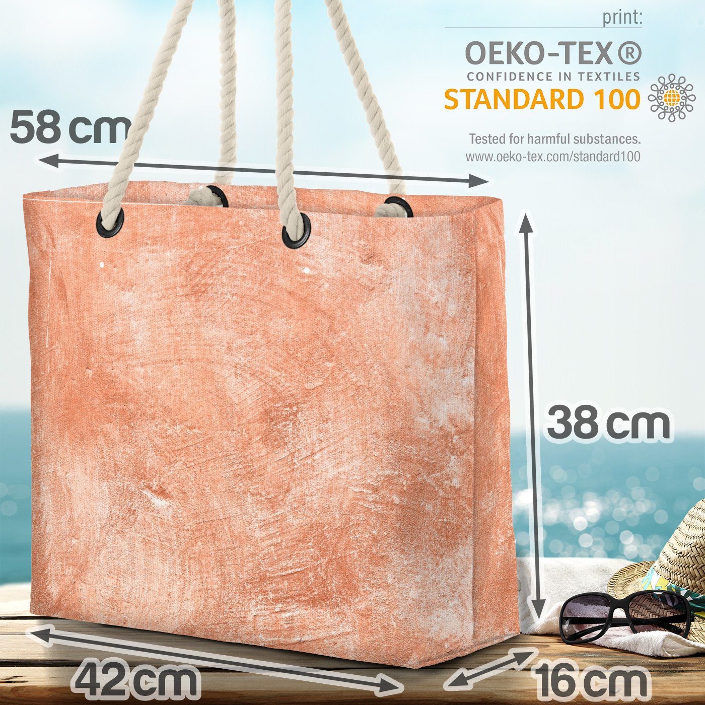 antik textur Wandtextur Toskana (1-tlg), alt rustikal stuck Fassa elegant VOID rau Beach Strandtasche Bag