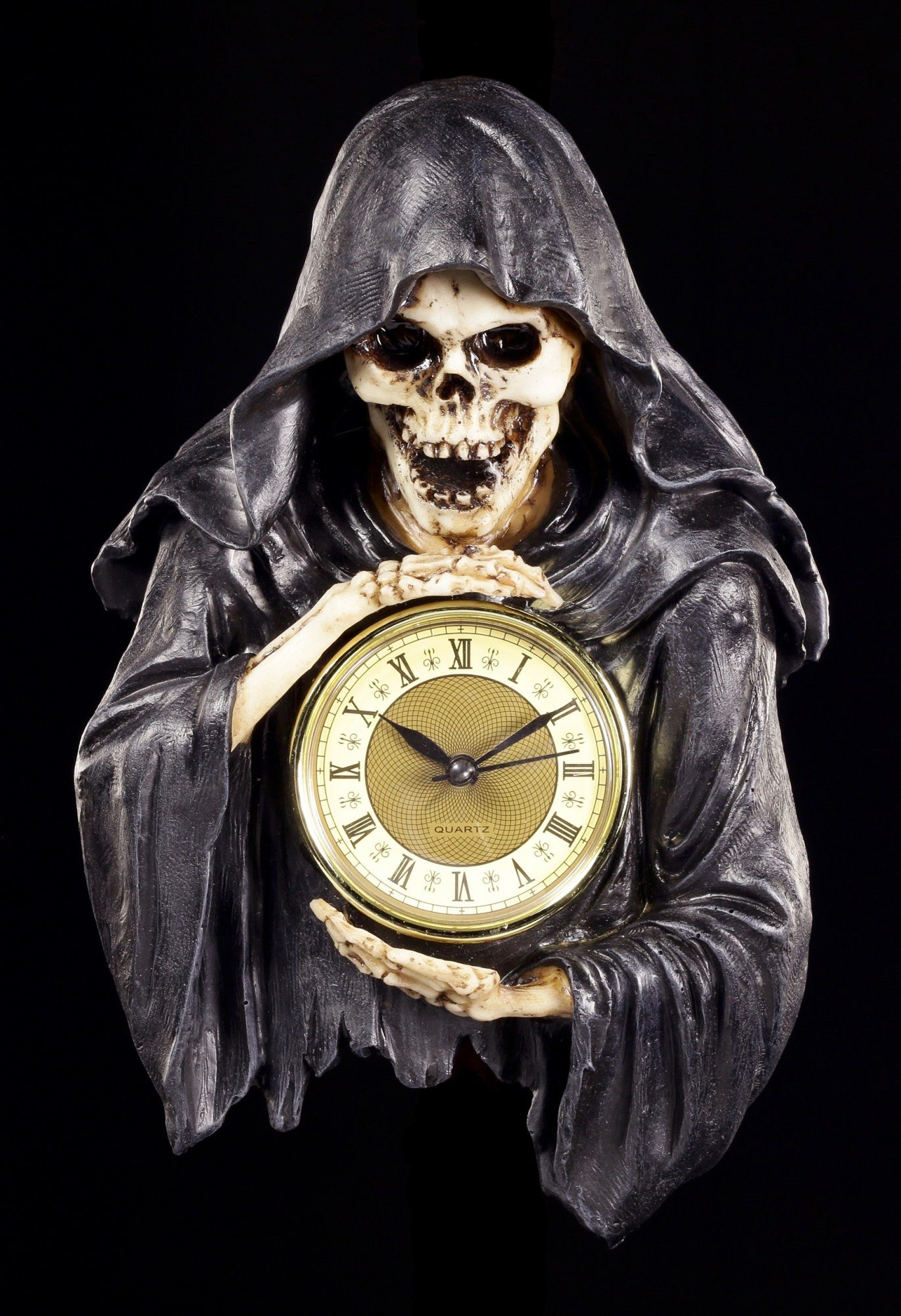 Figuren Shop Gothic Wanduhr dunkelste Stunde Die GmbH - Deko Wanduhr - Reaper