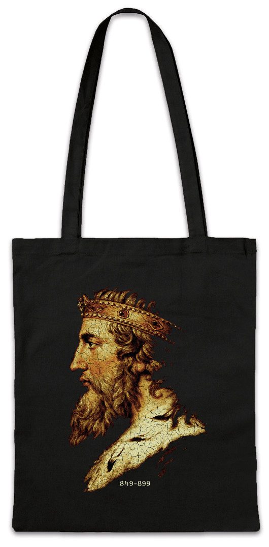Urban Backwoods Beuteltasche Alfred The Great Stofftasche King König Der Große Wessex Vikings (1-tlg), Wikinger Portrait Kingdom Viking