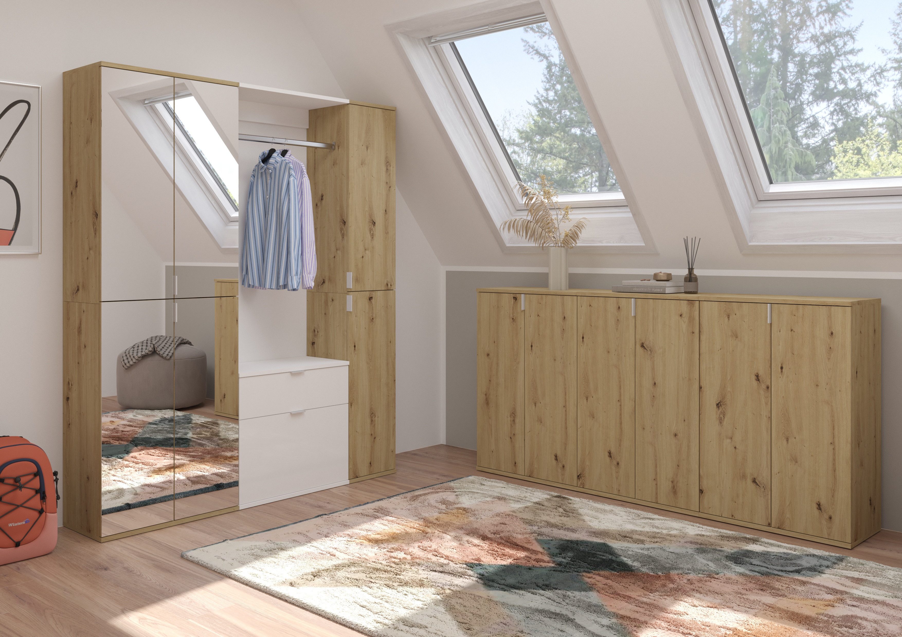 INOSIGN Garderoben-Set Trondheim, Breite 152 cm, 5-teilig, bestehend aus:, günstig online kaufen