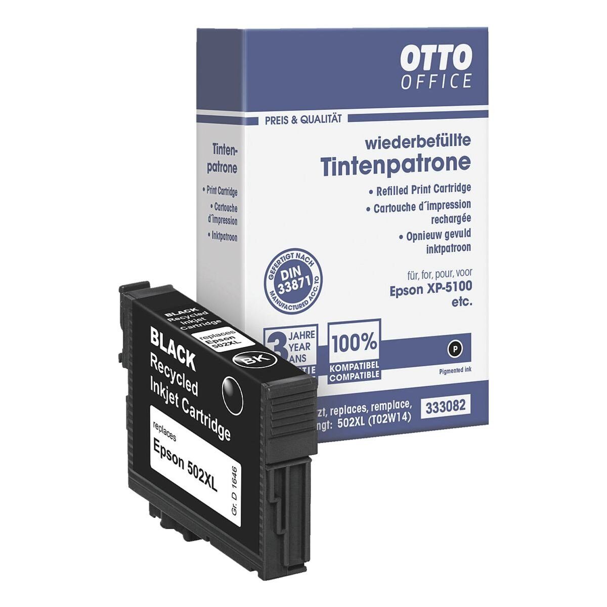 Otto Office  Office 502XL (T02W14) Tintenpatrone (für Epson 502XL, schwarz)