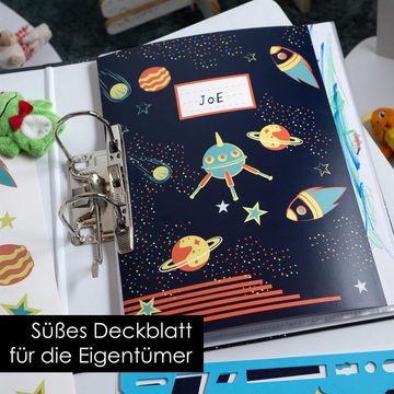 OfficeTree Aktenordner Portfolio Kindergarten, Sammelordner mit Weltall Motiv