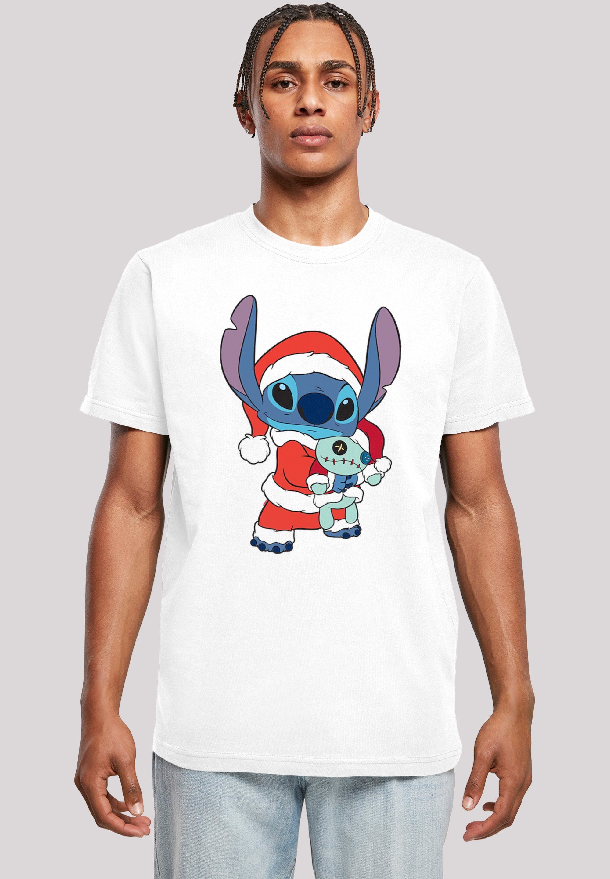 F4NT4STIC T-Shirt Disney Lilo & Stitch Christmas Print weiß