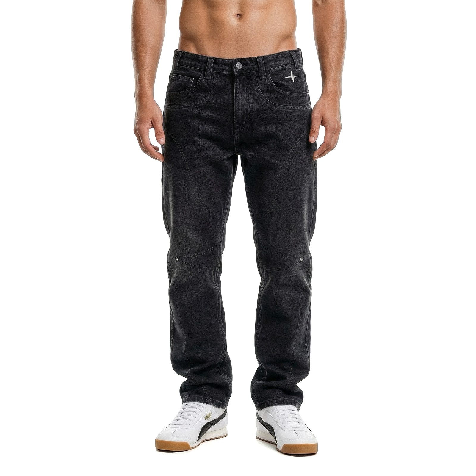 Project X Paris Loose-fit-Jeans Jeans Project X Paris Loose Dekorative Polaris-Nähte