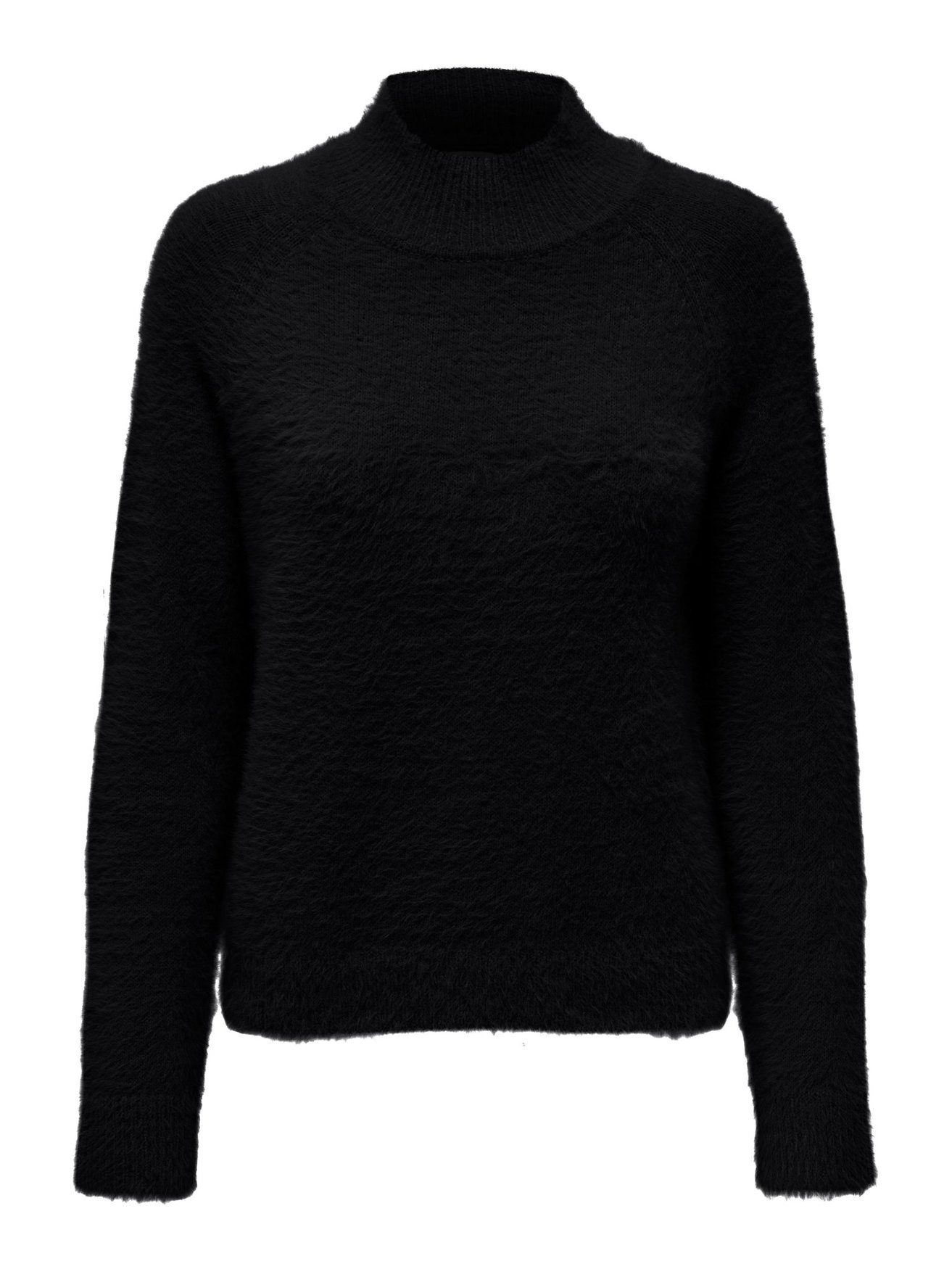 JACQUELINE de YONG Strickpullover Pullover Flauschiger Stehkragen Sweater Gestrickt JDYJOLA 6193 in Schwarz-2