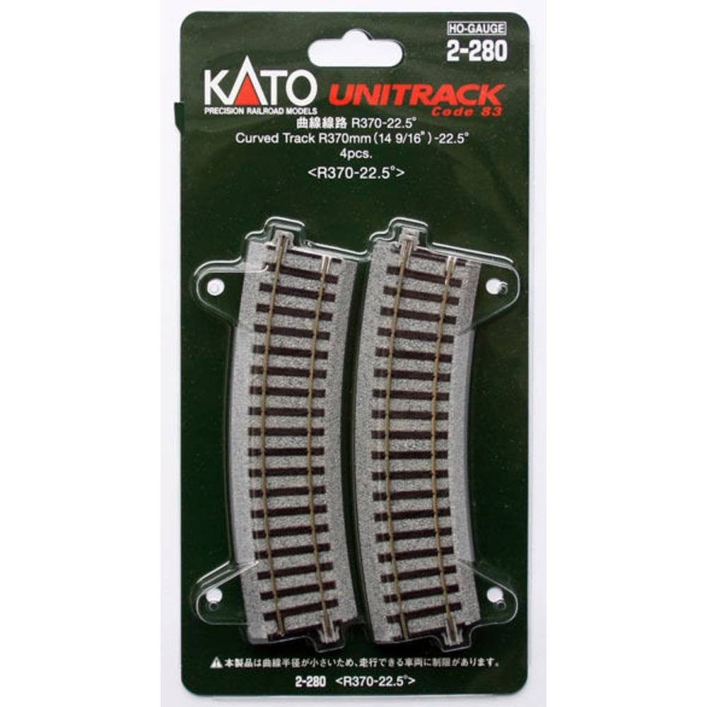 Modelleisenbahn-Set H0 4er-Set Gebogenes Gleis R370-22.5°