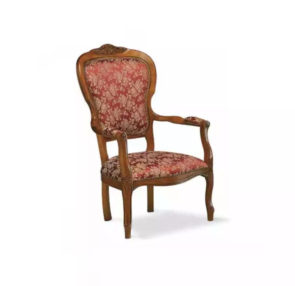 Polsterstuhl St), Stuhl mit JVmoebel Italy Design (1 Made in Esszimmerstuhl Armlehne Stuhl Lehnstuhl