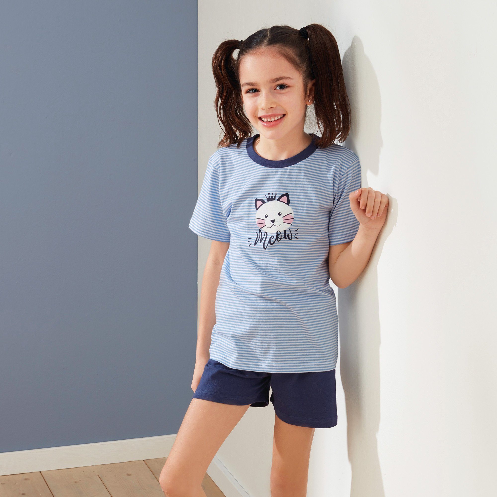 Erwin Müller Pyjama Kinder-Shorty Single-Jersey Streifen