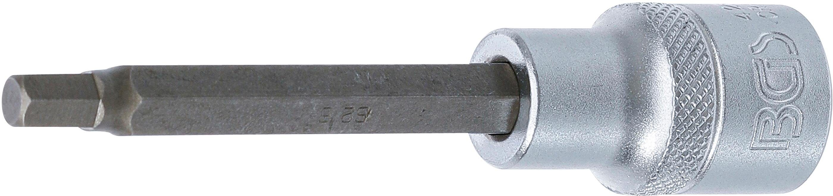 BGS technic Sechskant-Bit Bit-Einsatz, Länge 100 mm, Antrieb Innenvierkant 12,5 mm (1/2), Innensechskant 6 mm