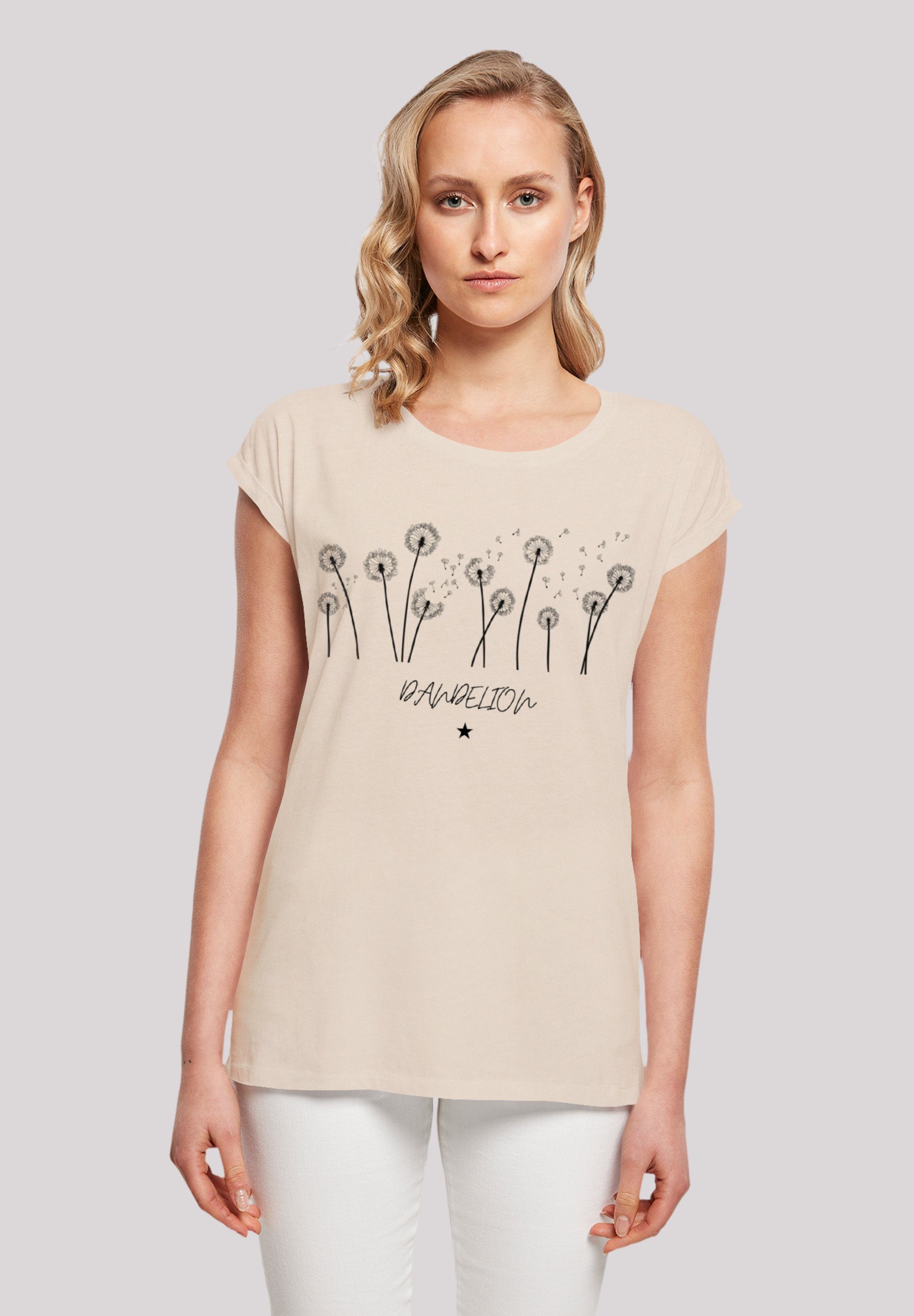 F4NT4STIC T-Shirt Dandelion M Blume trägt groß 170 ist Model Print, Das und cm Größe