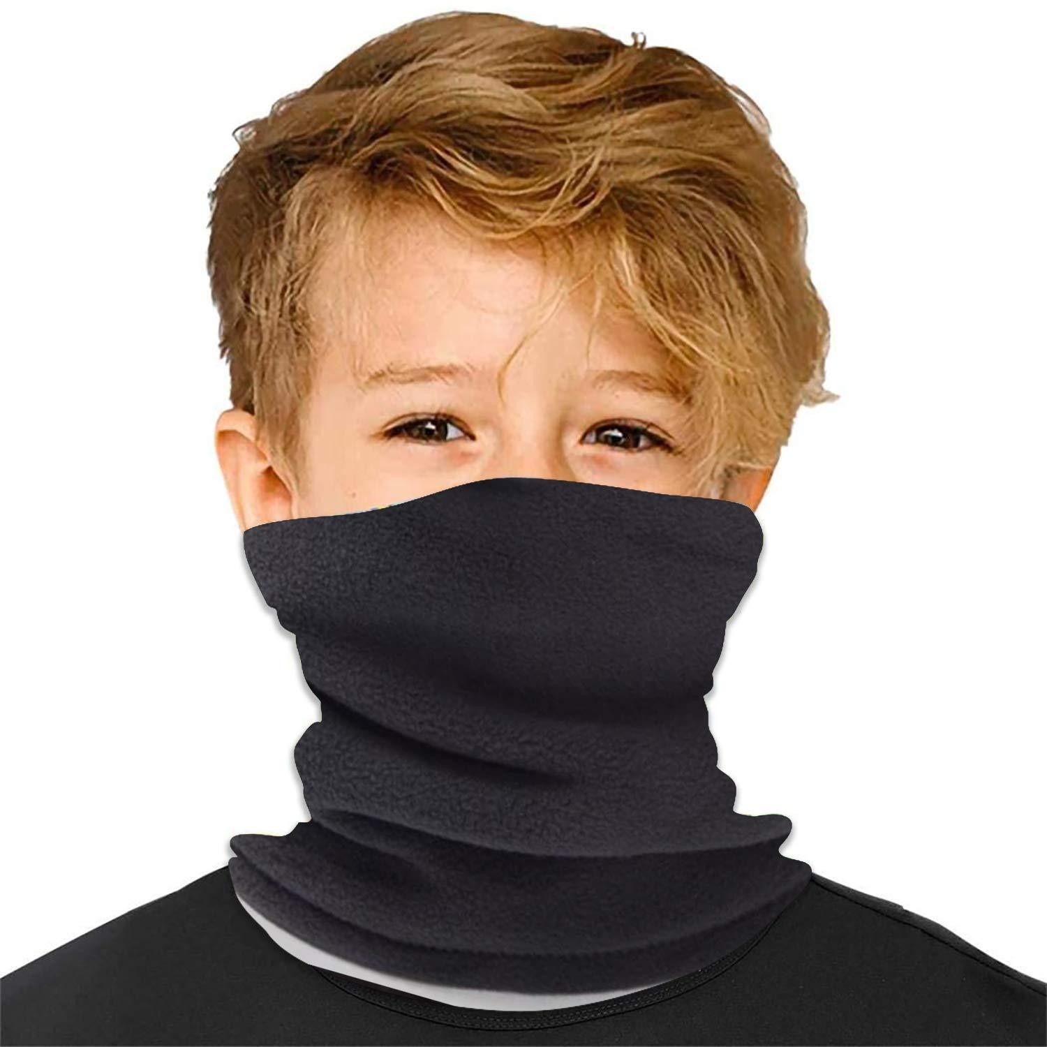 LuxusKollektion Loop Schlauchschal Kinder Fleece Grau, (1-St)