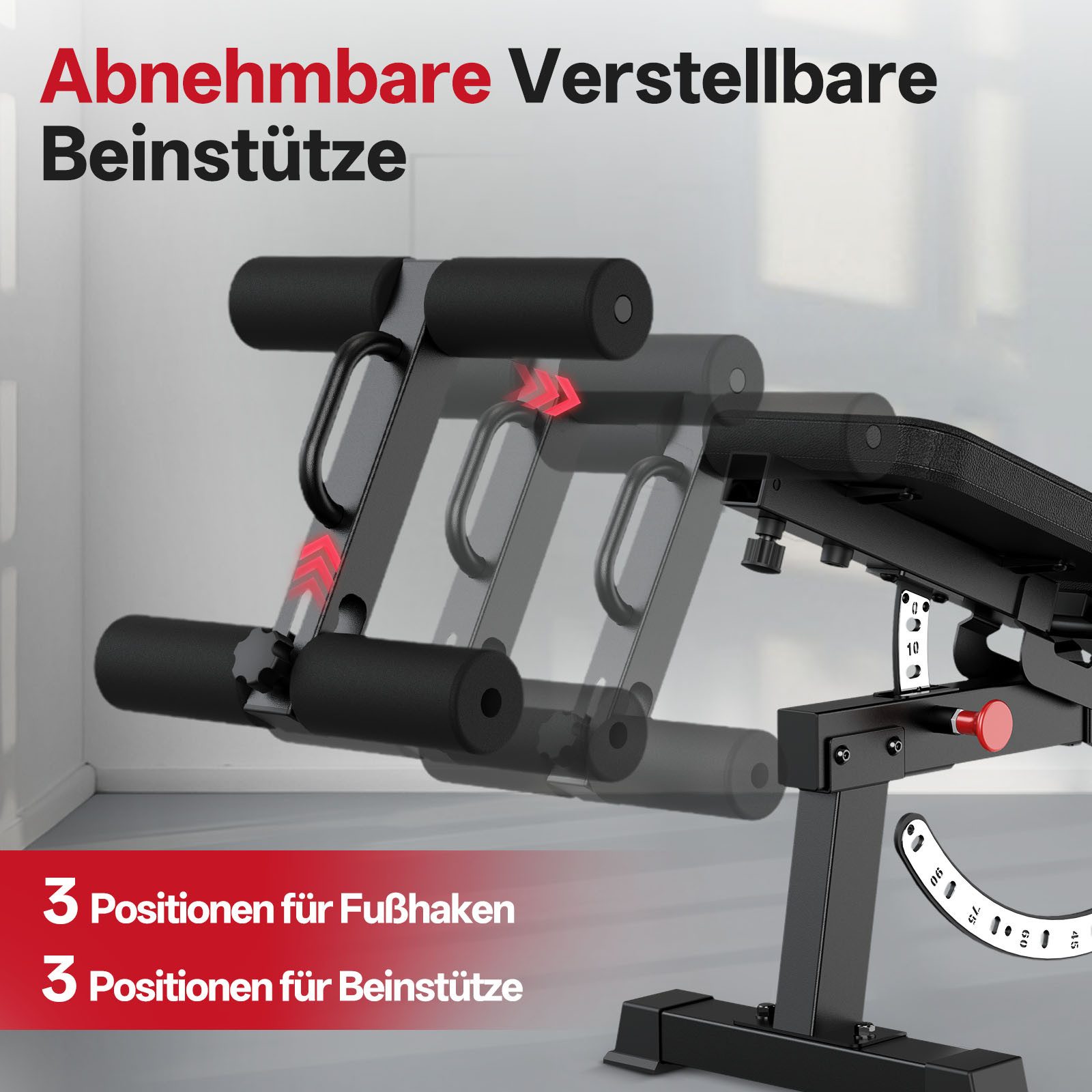 JOROTO Hantelbank Verstellbar Hantelbänke, Multifunktions Trainingsbank für Zuhause