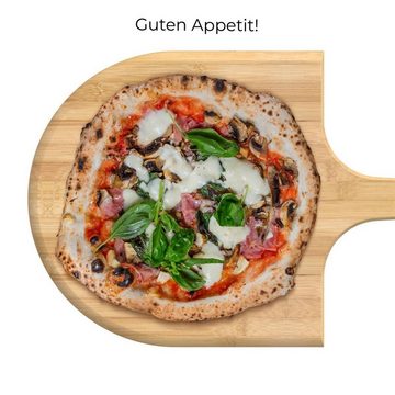 POWERHAUS24 Grillbesteck-Set Pizza-Schieber aus Holz, 30 cm, Servierbrett, (1 Stück, 1 tlg)
