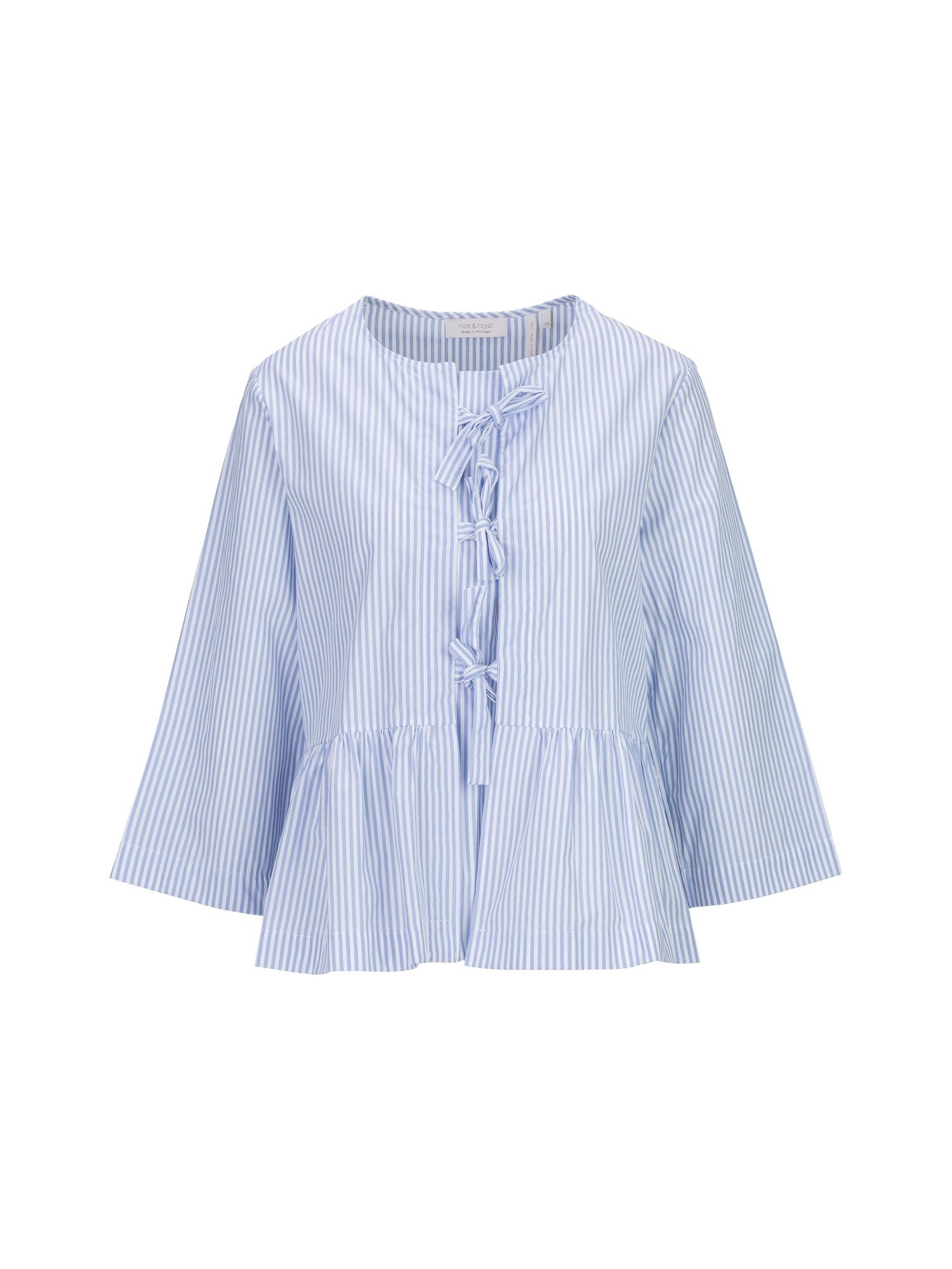 Klassische Bluse Striped with Bow