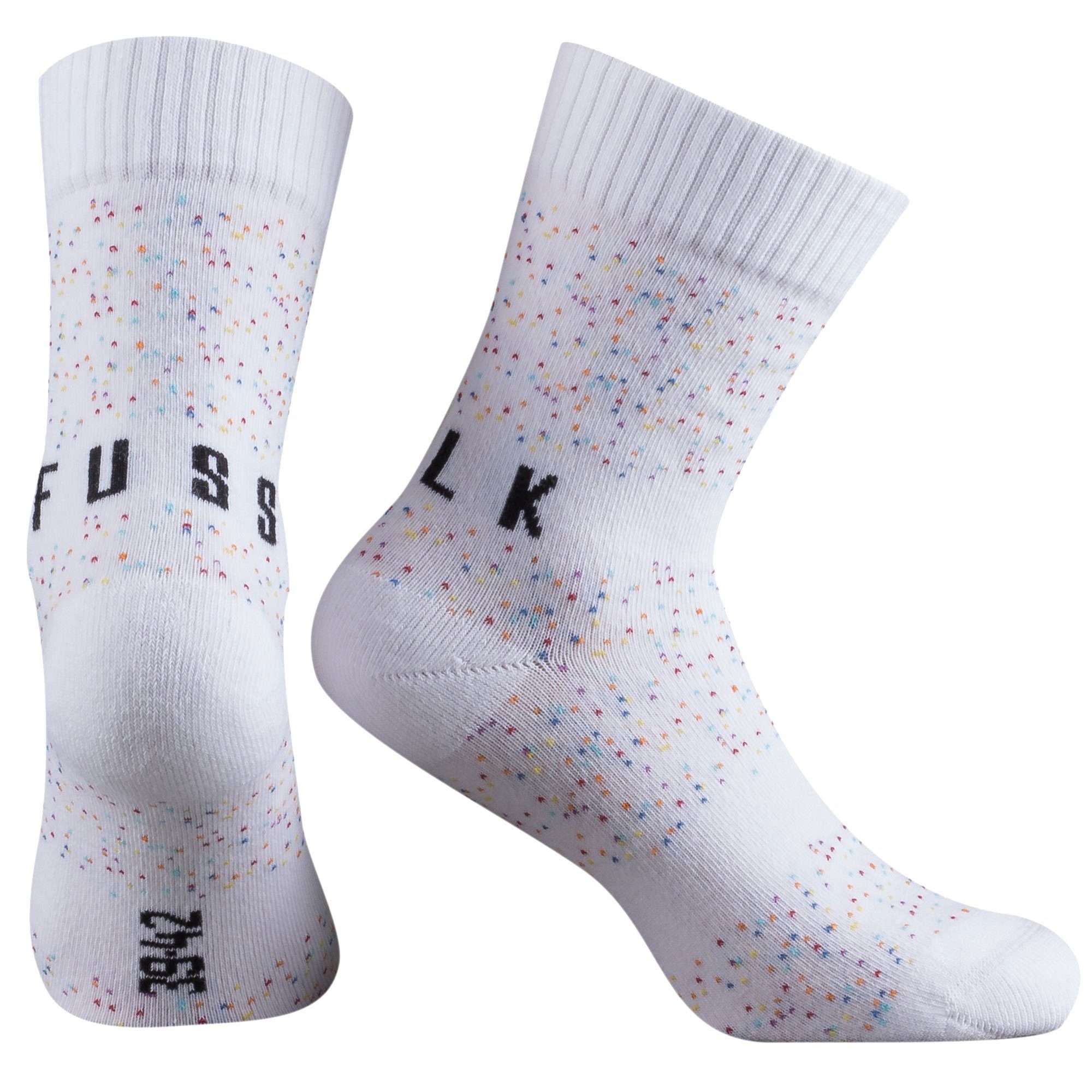 Fussvolk Socken »7310660042« FUSSVOLK Rainbow Socks Dots weiße Strümpfe  white