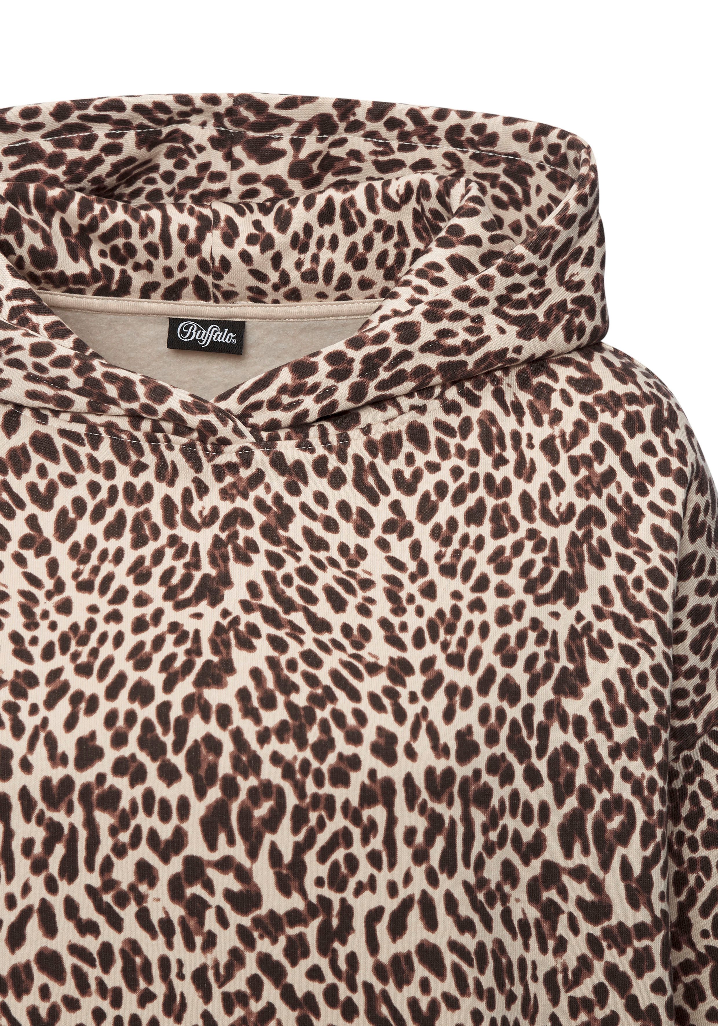 Buffalo Kapuzenpullover in Leo-Optik