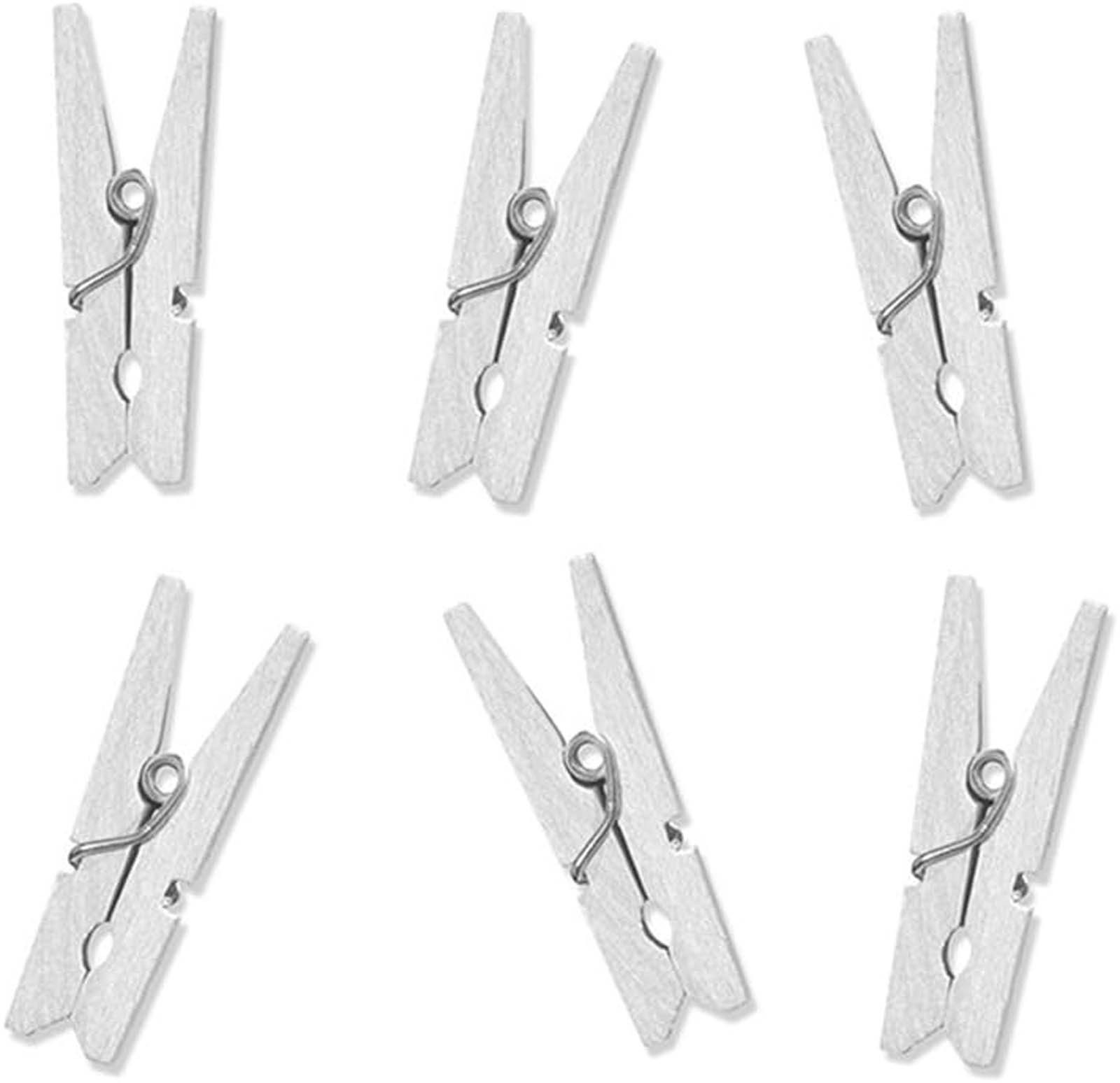 partydeco Dekoklammer PartyDeco Miniklammern aus Holz Holzklammern Weiß 10 günstig online kaufen